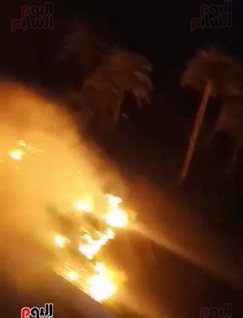 حريق بجوار كلية الزراعة (1)