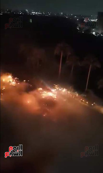 حريق بجوار كلية الزراعة (2)