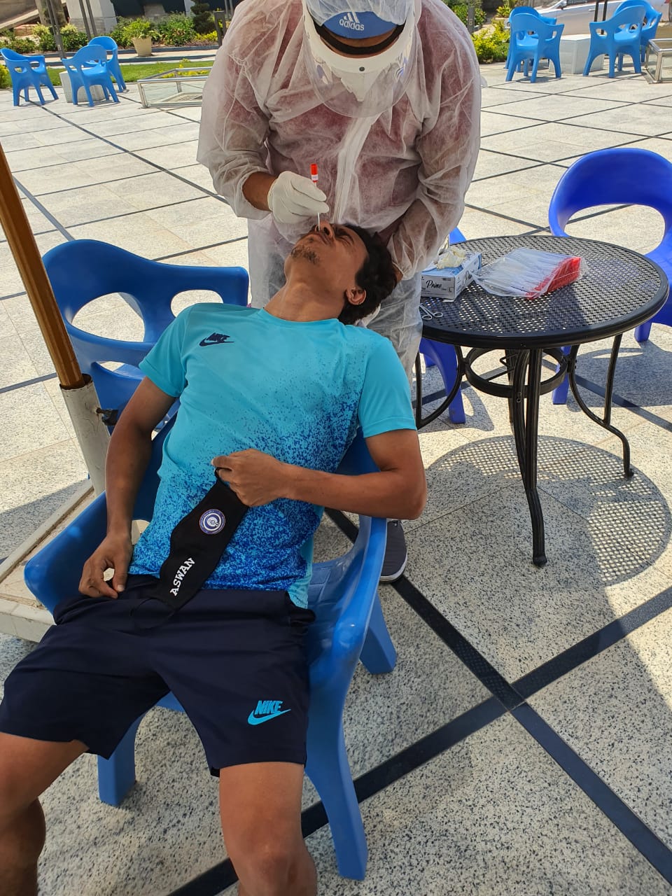 مسحة لاعبي أسوان (2)