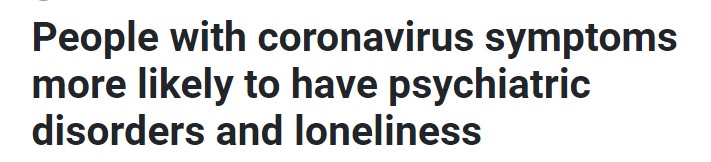 اعراض كورونا تسبب الشعور بالوحدة 