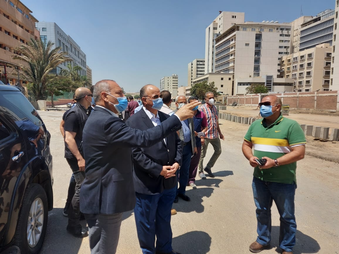 محافظ القاهرة يتفقد أعمال تطوير محور جسر السويس (7)