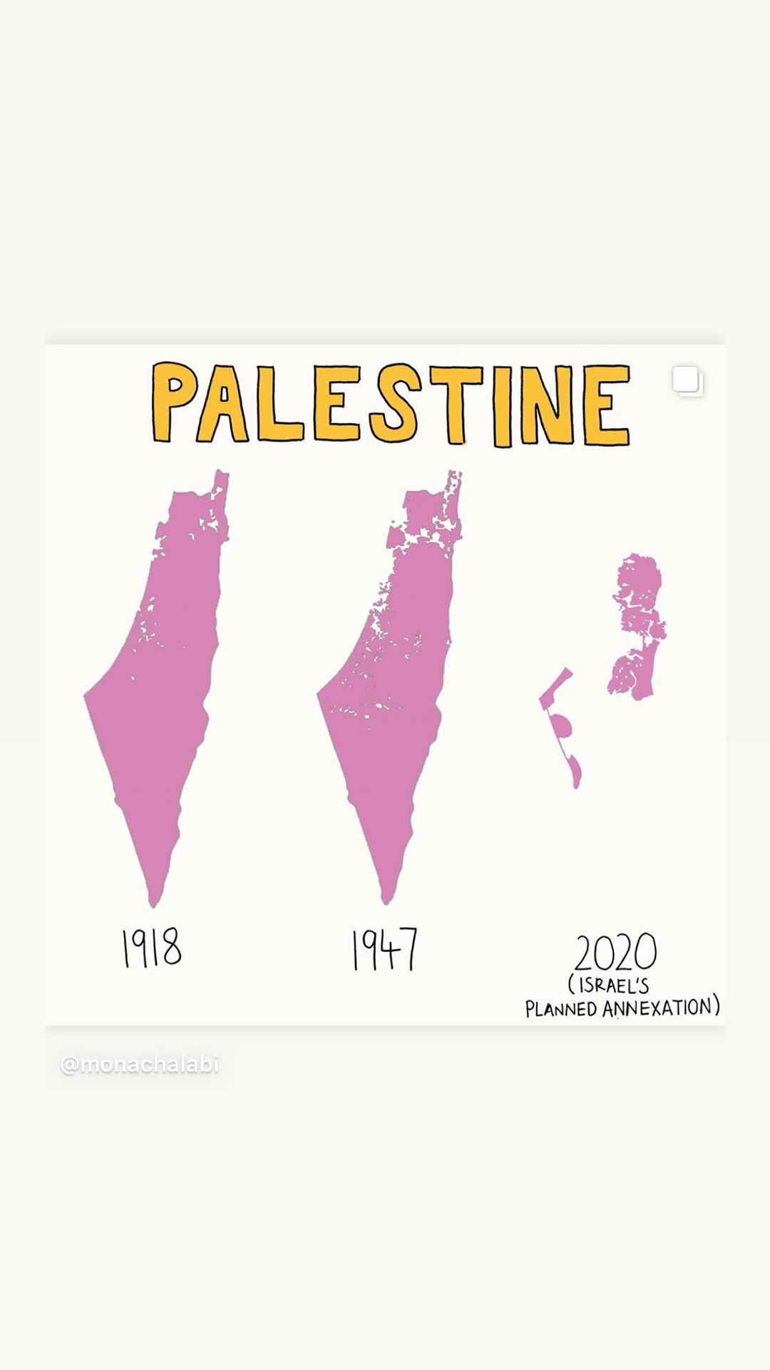 خريطة فلسطين التي نشرتها بيلا حديد فى وقت سابق