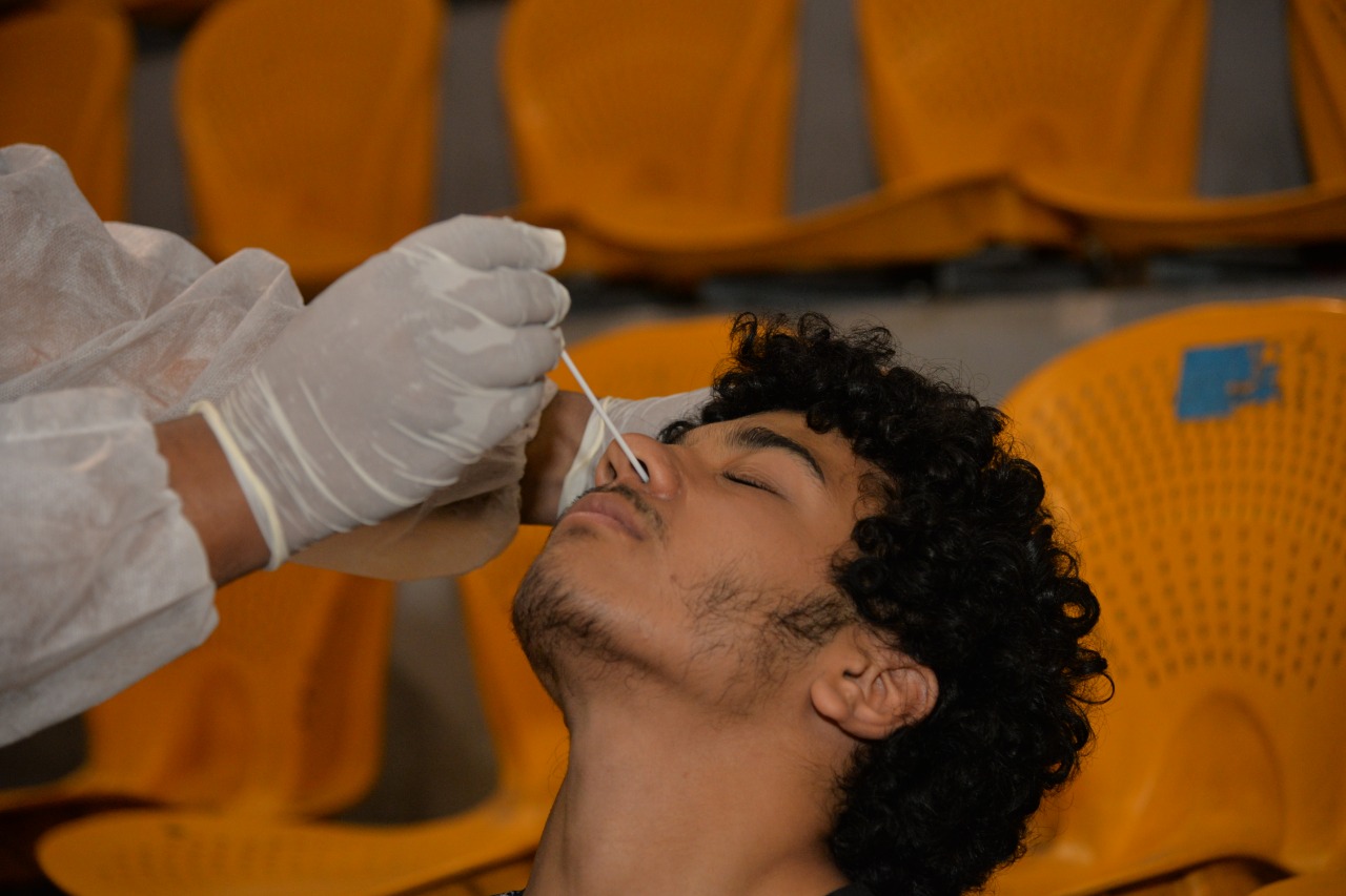 مسحة كورونا لمنتخب الجمباز (4)