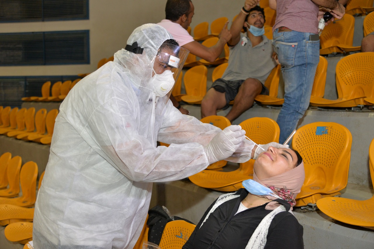 مسحة كورونا لمنتخب الجمباز (1)