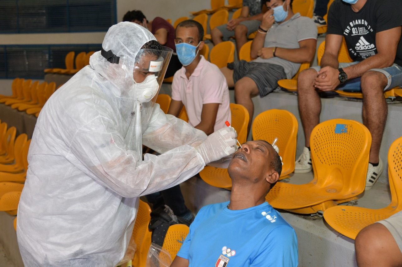 مسحة كورونا لمنتخب الجمباز (2)