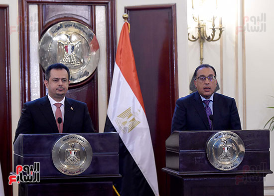 مؤتمر صحفى لرئيس الوزراء المصرى ونظيرة اليمنى (5)