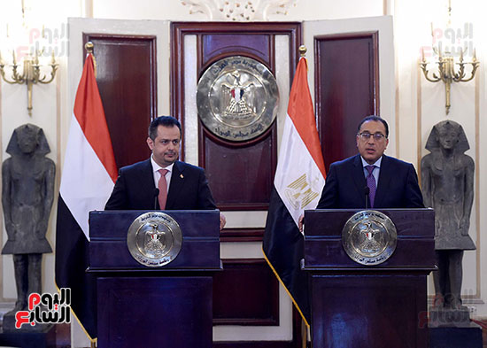 مؤتمر صحفى لرئيس الوزراء المصرى ونظيرة اليمنى (2)