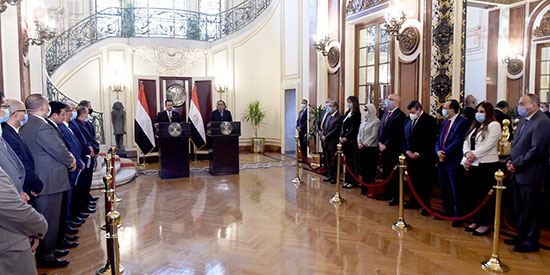 مؤتمر صحفى لرئيس الوزراء المصرى ونظيرة اليمنى (8)