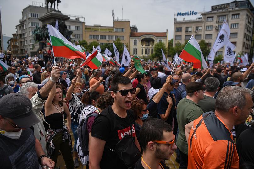 احتجاجات فى بلغاريا