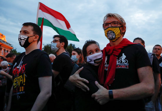مسيرة بالمجر عقب اقالة رئيس أكبر منصة اخبارية بالمجر