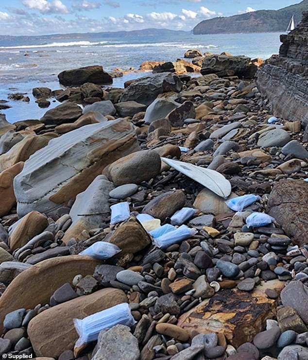 الكمامات تتناثر على شاطئ أسترالي بسبب سقوط حاوية.. صور  (5)