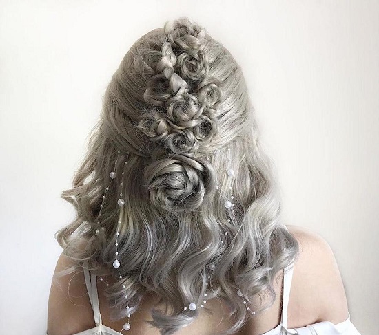 ضفيرة باقة من الزهور