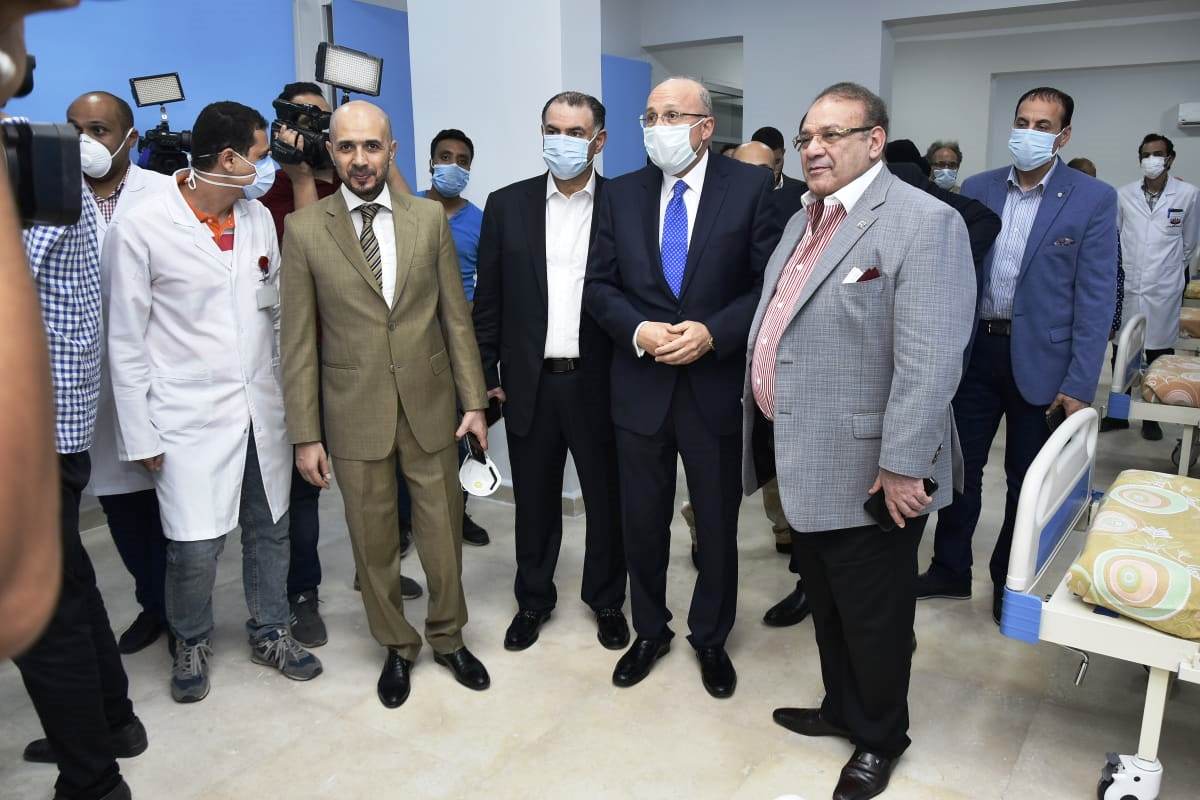 افتتاح دار العزل الصحى لمستشفى سعاد كفافى بجامعة مصر للعلوم والتكنولوجيا (2)