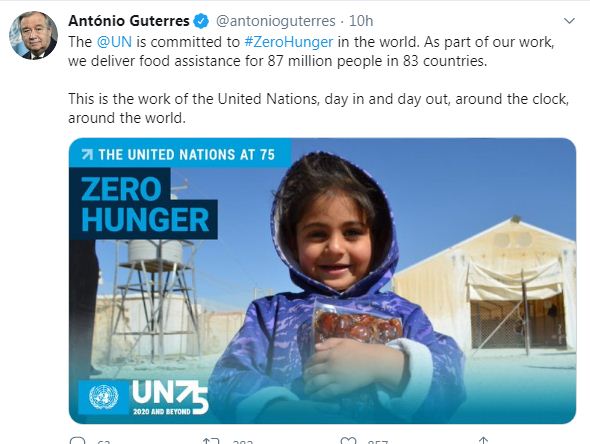 امين الامم المتحدة على تويتر