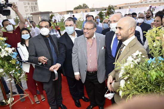 افتتاح دار العزل الصحى لمستشفى سعاد كفافى بجامعة مصر للعلوم والتكنولوجيا (3)