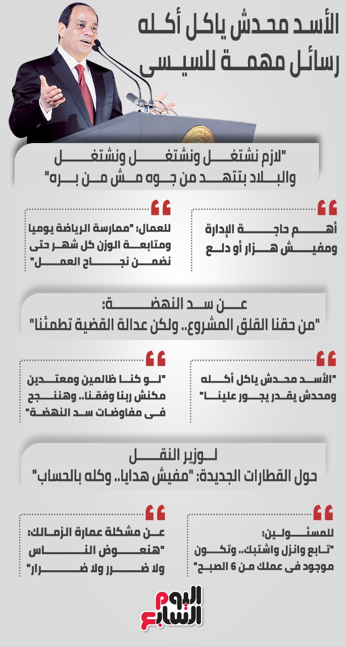 إنفو رسائل السيسى في افتتاح المدينة الصناعية بالروبيكى