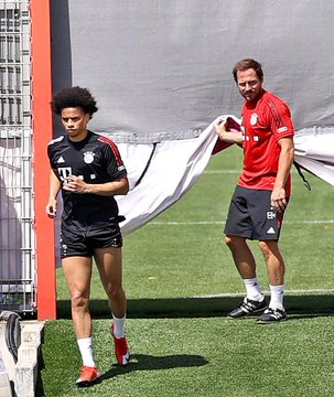 ليروى سانى فى تدريبات بايرن ميونخ