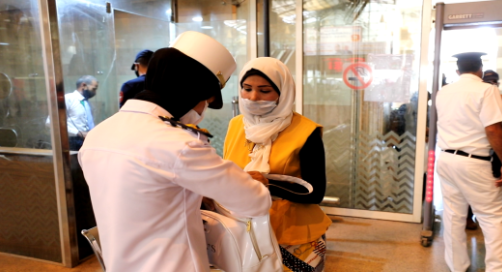 الشرطة النسائية تشارك في التأمين