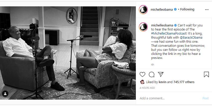 ميشيل أوباما عبر انستجرام