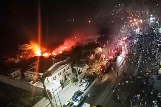 حريق فى منطقة ورش مراكب (3)