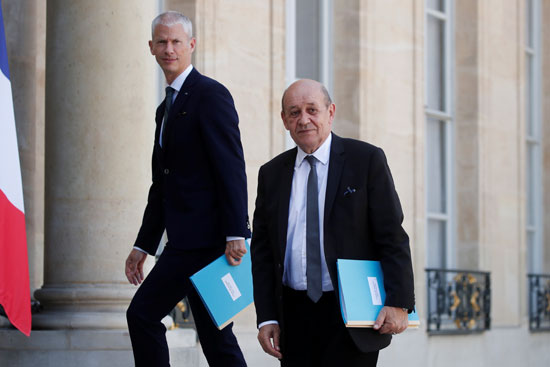 جان إيف لو دريان  وزير أوروبا والشؤون الخارجية- وفرانك ريستر وزير  التجارة الخارجية والجاذبية ،- فرنسا (2)