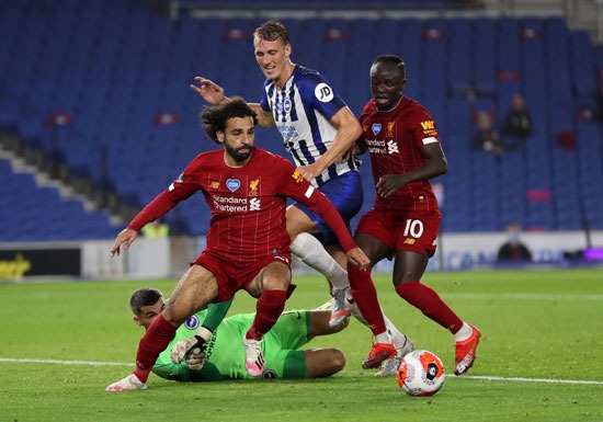 محمد صلاح في هجمة لصالح ليفربول محمد صلاح في هجمة لصالح ليفربول