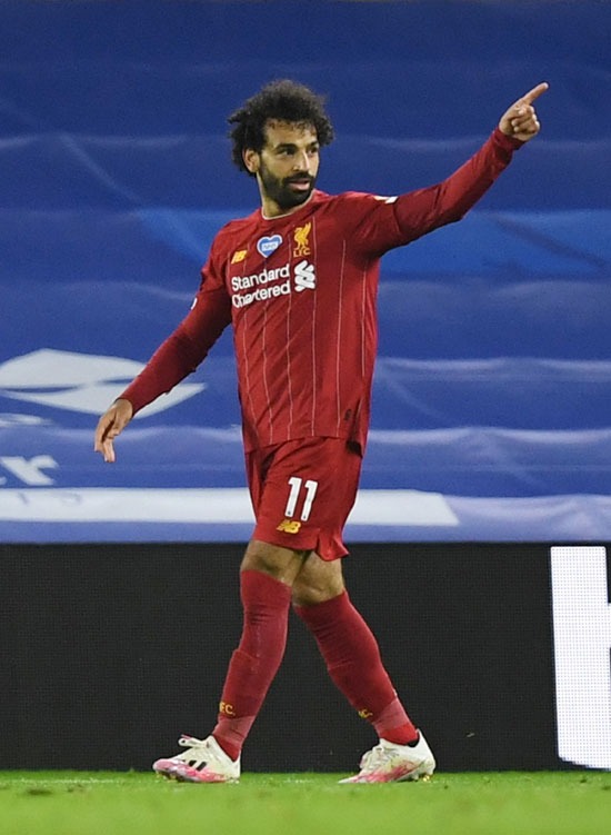 محمد صلاح يحتفل بالهدف محمد صلاح يحتفل بالهدف
