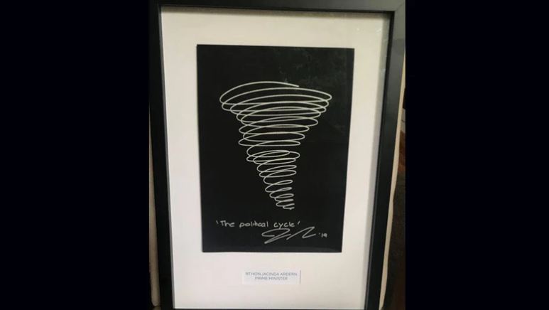 .. لوحة رئيسة الوزراء النيوزيلندية