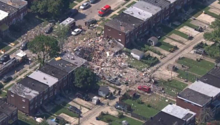 تدمير منازل بسبب الانفجار