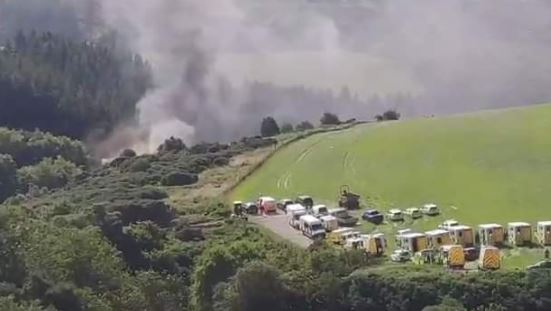 اللحظات الأولى بعد حادث خروج قطار عن القطبان في اسكتلندا (3)