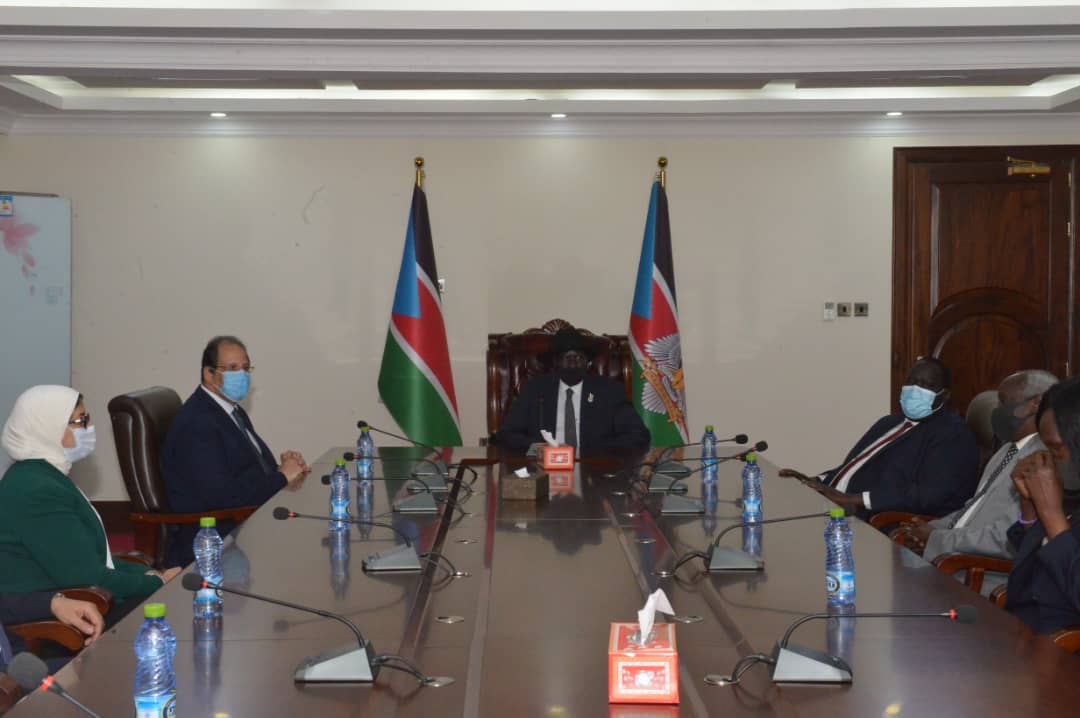 اجتماع الوزير عباس كامل وسلفاكير رئيس جنوب السودان