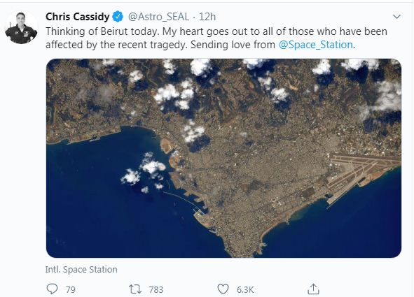 رائد الفضاء يوجه رسالة للبنانيين