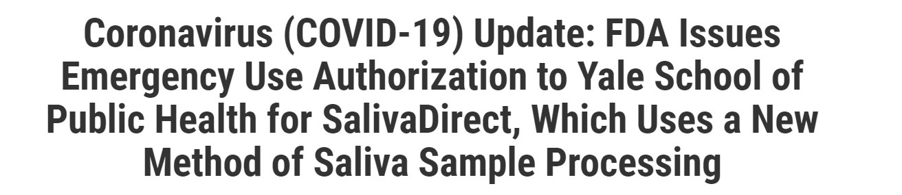 موافق FDA على اختبار اللعاب