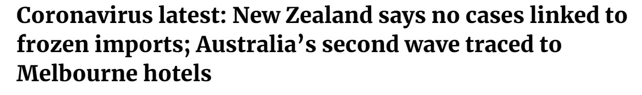 نيوزلندا تنفى أن ينتقل فيروس كورونا عبر المجدات