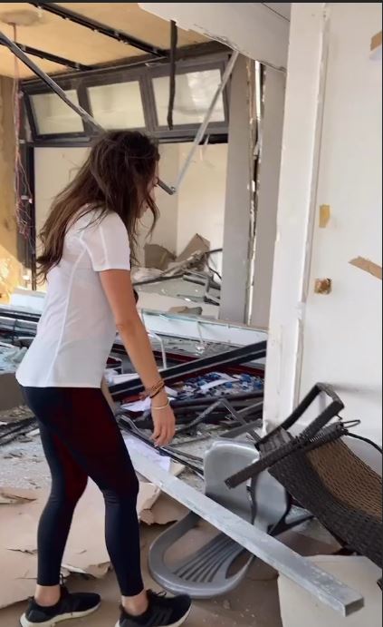 ستيفاني صليبا تكشف آثار تفجيرات بيروت في منزلها (6)