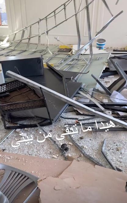 ستيفاني صليبا تكشف آثار تفجيرات بيروت في منزلها (7)