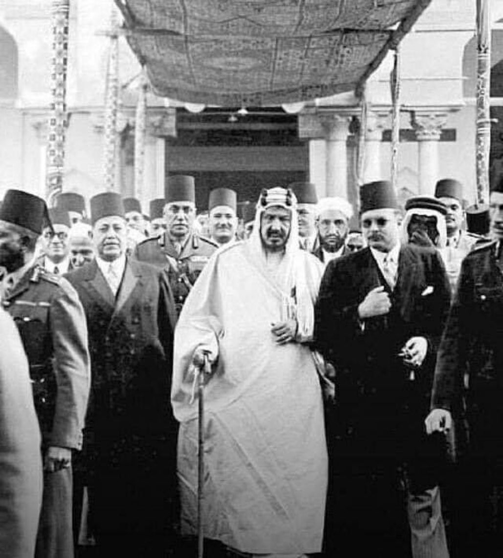 الملك فاروق والملك عبد العزيز