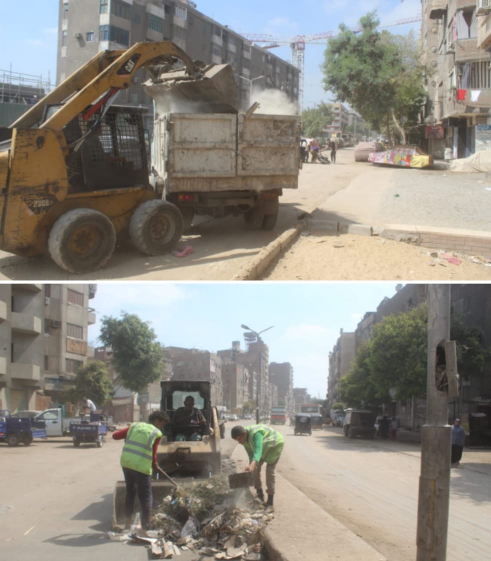 رفع مخلفات القمامة بشوارع الجيزة  (2)