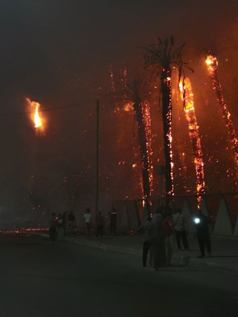 بصور لحريق هائل امام حديقه الفسطاط (4)