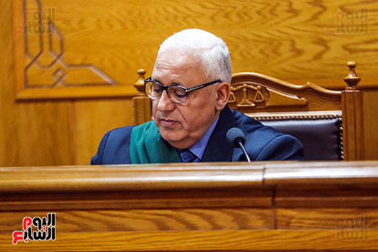 المستشار محمد الشربيني رئيس المحكمة (6)