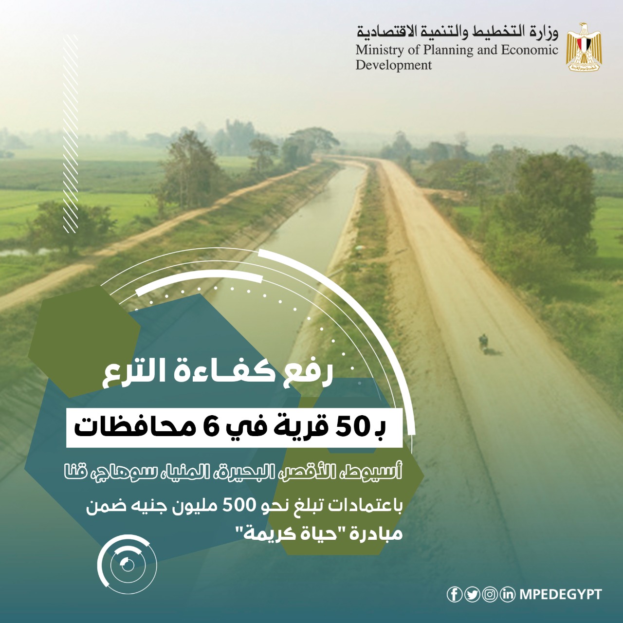رف كفاءة الترع بـ50 قرية في 6 محافظات رف كفاءة الترع بـ50 قرية في 6 محافظات