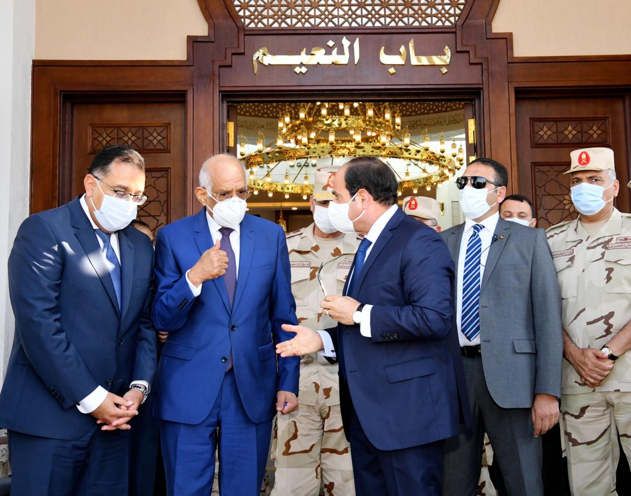 الرئيس السيسي يفتتح مسجد عبد المنعم رياض بالإسكندرية