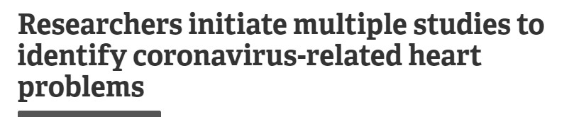 دراسات لتحديد تأثير كوفيد 19 عل القلب دراسات لتحديد تأثير كوفيد 19 عل القلب