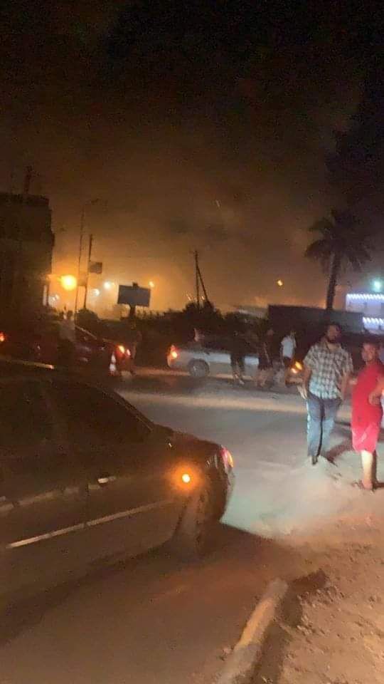 جانب من المشهد بالقرب من مطار مصراتة جانب من المشهد بالقرب من مطار مصراتة