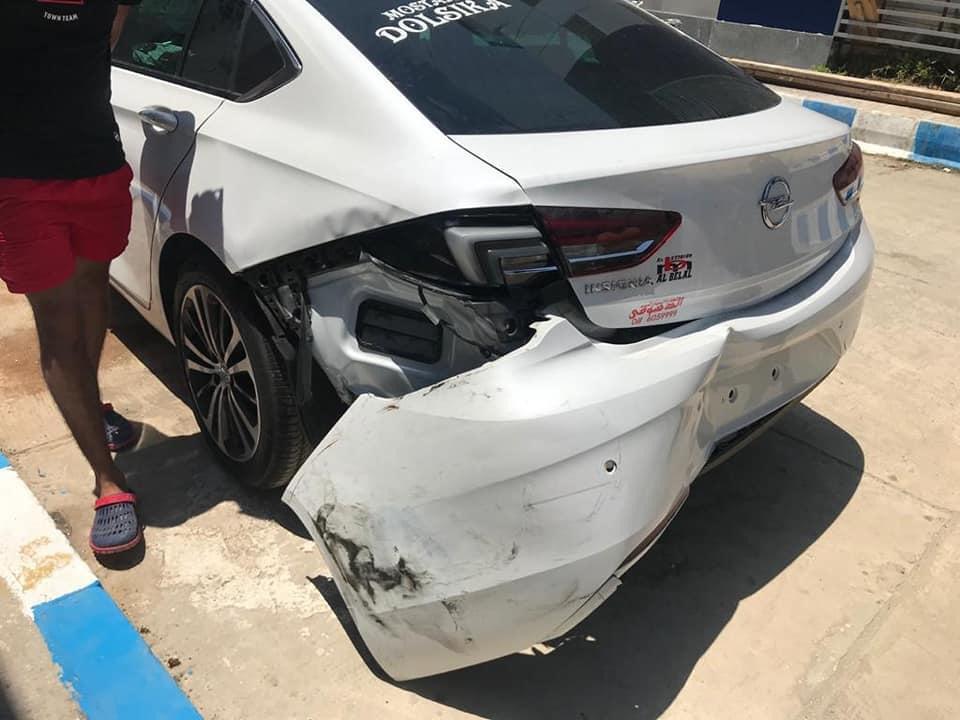 جراء الحادث السيارات المتضررة