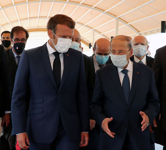 ماكرون مع الرئيس اللبنانى