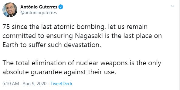 امين الامم المتحدة على تويتر