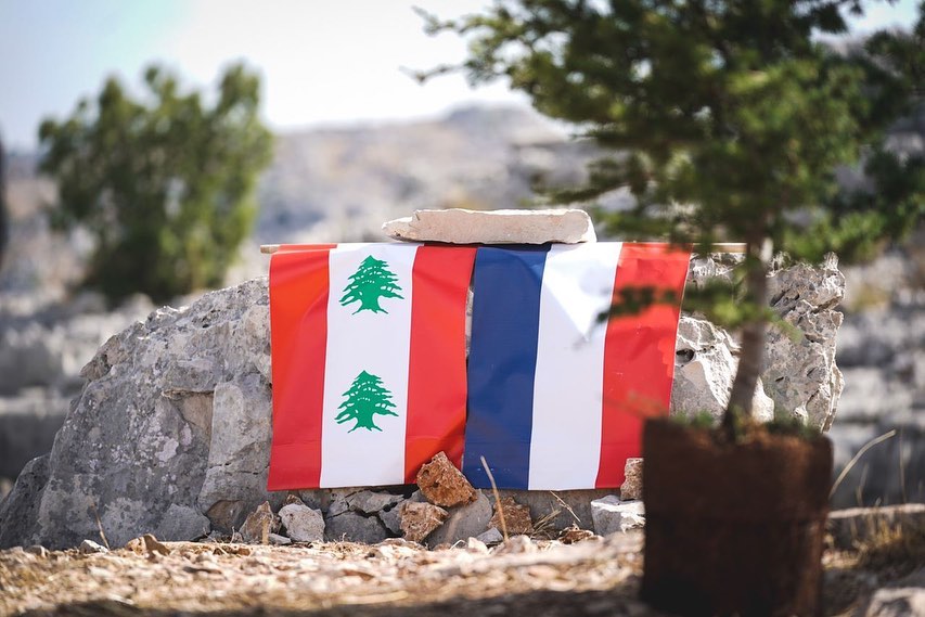 العلمين الفرنسى واللبناني