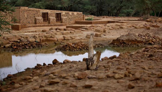 مياه الفيضانات تصل للمواقع الأثرية