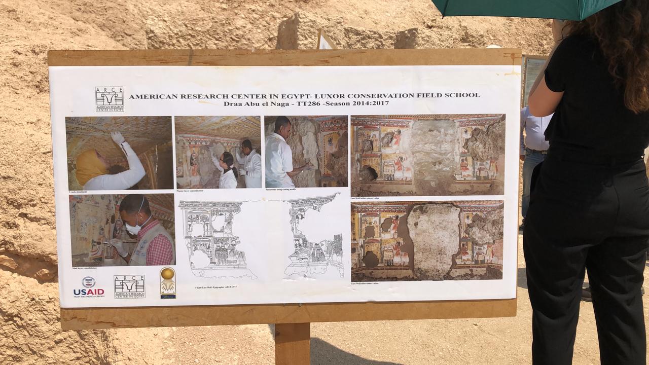 سفير واشنطن بالقاهرة يزور مقابر ملوك الفراعنة بالبر الغربى بالأقصر (4)